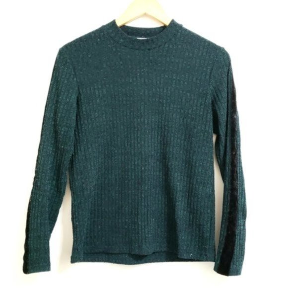 ASOS JDY Ribbed Sweater Velvet Sleeve Sweater